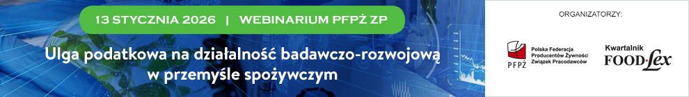 Webinarium PFP� ZP pt.: Ulga podatkowa na dzia�alno�� badawczo-rozwojow� w przemy�le spo�ywczym, 13.01.2026 r.